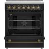 imageForno Paolo 30quot Freestanding Electric Range in Black 438 cuft True Convection Oven