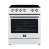 imageFORNO 30Inch Leonardo Espresso Electric Range  50 cu Ft 240V 7100W SlideIn Stainless Steel White Electric Range with 4 Radiant Elements ampamp 2 Oven Racks  Kitchen Electric Range Convection Oven