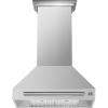 imageFORNO Aria 30quot Wall Mount Range Hood 600 CFM Convertible DuctedDuctless Vent  Stainless Steel  LED Lighting Push Button Controls 4Speed Fan  FRHWM509530