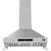 imageFORNO Venezia 36quot Wall Mount Range Hood 370 CFM Ducted Ventilation  Stainless Steel  LED Lighting Touch Controls 3Speed Fan DishwasherSafe Filters Quiet EnergyEfficient Motor  FRHWM550336