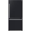 imageForno 31quot Milano Espresso Black Fridge with Bottom Freezer  172 cu ft Counter Depth Refrigerator with Touch Control ampamp LED  Swing Door Fridge with Adjustable Door Bins and Crisper Drawer