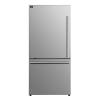 imageForno 31quot Milano Espresso Refrigerator with Bottom Freezer  172 cu ft Counter Depth Refrigerator with Touch Control ampamp LED  Stainless Steel Fridge with Adjustable Door Bins and Crisper Drawer
