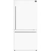 imageForno 31quot Milano Espresso White Fridge with Bottom Freezer  172 cu ft Counter Depth Refrigerator with Touch Control ampamp LED  Swing Door Fridge with Adjustable Door Bins and Crisper Drawer