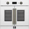 imageForno Asti 30Inch French Door Electric Wall Oven in White ampamp Antique Brass 368 cu ft True Convection 3600W Air Fry Sous Vide SelfClean