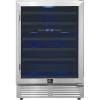 imageForno Bacchino 24 Inch Wine Cooler 51 Bottle Capacity Beverage Refrigerator with Triple Glass Door and LED Lighting BuiltIn or Freestanding  Stainless Steel