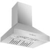 imageForno Orvieto 30quot Inch Wall Mount Range Hood with 600 CFM Motor and 4 Speed Touch Control  Stainless Steel Ceiling Mount Kitchen Vent Hood with Baffle Filters and 2 Chimney Extensions