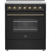 imageForno Paolo 30quot Freestanding Electric Range in Black 438 cuft True Convection Oven