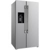 imageForno Salerno 36quot SidebySide Refrigerator and Freezer with 20 Cubic Ft Stainless Steel French Door BuiltIn Ice Maker Fridge