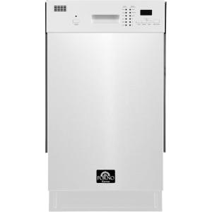 imageFORNO 18 POLO Dishwasher in White with 8 Place Settings  Kitchen Dishwasher with Front Push Control and 3 Module Basket  Energy Efficient Dishwasher with 6 Wash Program  52 dBa