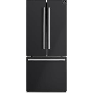 imageFORNO Espresso Gallipoli 30 inch French Door Black Refrigerator 175 cu ft with Ice Maker