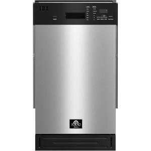 imageFORNO Polo 18quot Builtin Dishwasher 8 Place Settings  Stainless Steel Tub  EnergyEfficient Quiet Operation  Adjustable Racks LED Lighting ampamp Touch Controls  FDWBI804118S