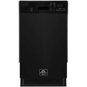 imageFORNO Polo 18quot Builtin Dishwasher in Black  8 Place Settings 6 Wash Programs Stainless Steel Tub Adjustable Racks LED Display Energy Efficient Quiet Operation FDWBI804118BLK