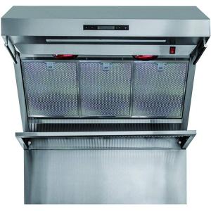 imageFORNO Savona 36quot Inch Wall Mount Range Hood Back Splash with Top Exhaust Vent  Stainless Steel Kitchen Vent Hood with 1200 CFM Dual Motors 4 Speeds Touch Control 2 Hybrid Filters and LED Lights