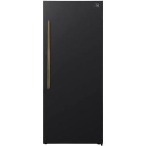 imageForno Maderno 28quot Convertible Upright FreezerRefrigerator 136 cuft Energy Efficient Storage with Antique Brass and Stainless Steel Handles Right Swing Door  Black