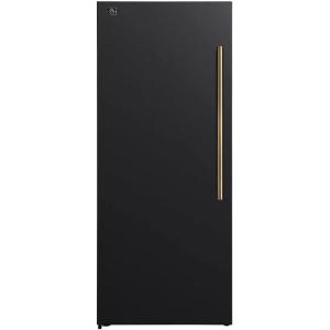 imageForno Maderno 28quot Convertible Upright FreezerRefrigerator 136 cuft Energy Efficient Storage with Antique Brass ans Stainless Steel Handles Left Swing Door  Black