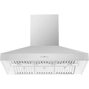 imageForno Orvieto 48quot Inch Wall Mount Range Hood with 1200 CFM Double Motor and 4 Speed Touch Control  Stainless Steel Ceiling Mount Kitchen Vent Hood with Baffle Filter and 2 Chimney Extensions