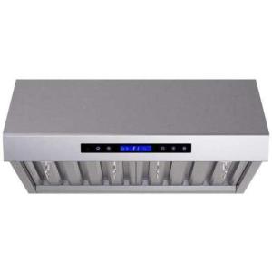 imageForno Palazzo 30quot Wall Mounted Range Hood Stainless Steel HeavyDuty Baffle Filters ampamp Remote Control 30quot