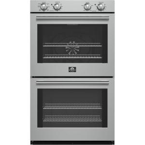 imageForno Vomero 30Inch Double Wall Oven  10 Cu Ft Capacity Stainless Steel 7100W Convection Mechanical Controls SelfCleaning Function