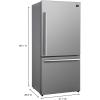 imageFORNO Premium 2Piece Kitchen Bundle  Leonardo Espresso 30quot Stainless Steel Range 31quot Stainless Steel Bottom Freezer Refrigerator  FBDL00301US