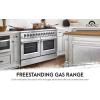 imageFORNO Galiano 60quot Inch All Gas Double Oven Freestanding Range with 10 Sealed Burners Cooktop  864 Cu Ft Double Convection Oven Capacity  Stainless Steel Heavy Duty Cast Iron Grates