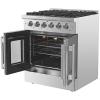 imageFORNO Vittorio Full Gas 30quot Inch French Door Freestanding Range 5 Sealed Burners Cooktop  432 Cu Ft Gas Convection Oven Capacity  Stainless Steel Stove Range Heavy Duty Cast Iron Grates
