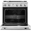 imageFORNO Full Gas 30 Inch Freestanding Range with 4 Sealed Burners Cooktop  462 Cu Ft Convection Oven Capacity  Stainless Steel Heavy Duty Cast Iron Grates