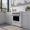 imageForno Paolo 30 Freestanding Electric Range in White 438 cuft True Convection Oven