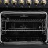 imageForno Paolo 48 Electric Range wAntique Brass Handle 7 Radiant Elements amp 11000W Cooktop  670 cu ft True Convection Ovens wDualElement Broiler amp Hidden Bake Element  Black