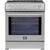 imageFORNO  Leonardo Espresso 30inch SlideIn Electric Induction in StainlessSteel