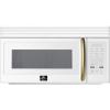 imageFORNO Scalo 30Inch OvertheRange Microwave 16 cuft  White Finish with Antique Brass Accents  300 CFM Ventilation Touch Control Panel LED Interior Lighting  FOTR300730WHT