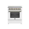 imageForno Paolo 30 Freestanding Electric Range in White 438 cuft True Convection Oven