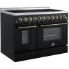 imageForno Paolo 48 Electric Range wAntique Brass Handle 7 Radiant Elements amp 11000W Cooktop  670 cu ft True Convection Ovens wDualElement Broiler amp Hidden Bake Element  Black