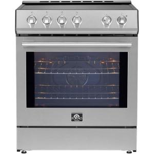 imageFORNO  Leonardo Espresso 30inch SlideIn Electric Induction in StainlessSteel