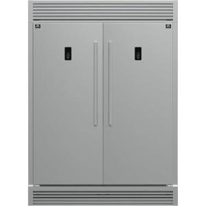 imageForno Fortezza 60 Convertible RefrigeratorFreezer with Trim Grill Total NoFrost BuiltIn or Freestanding Automatic Ice Maker 28 cuft Capacity per Unit  Stainless Steel