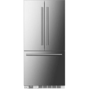 imageForno Rivestito 36Inch CounterDepth Refrigerator 155 cuft Capacity with Automatic Ice Maker Adjustable Shelves Humidity Controlled Deli Drawer amp PullOut Freezer Drawer  Stainless Steel