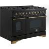 imageFORNO 48 Duel Fuel Range 8 burners in Black color