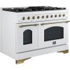imageFORNO 48 Duel Fuel Range 8 burners in White color