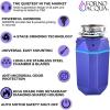 imageFORNO ACQUA BrightDIAMOND Amethyst 1HP Garbage Disposal Super Quiet Waste Disposer with Motion Sensor Cabinet Light PreWired Air Switch Stainless Steel Chamber Continuous Feed