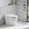 imageFORNO ACQUA Premium A Smart Toilet 1011 GPF Dual Flush  Vitreous China Tankless Design Touchless Auto Lid amp Seat wFoot Sensor  BuiltIn Deodorizer LED Night Light amp ADA Chair Height  CSTPA0