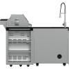 imageFORNO Bulnes 40Inch Outdoor BBQ Grill 95000 BTU 5 Burners with Side Burner Sear amp Rotisserie Infrared Stainless Steel Kitchen Island with 18 cuft Beverage Center amp White Countertops  Black