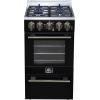 imageFORNO Lamazze 20 Freestanding Gas Range 205 cuft Convection Oven with Interior Light Viewing Window Storage Drawer 4 Sealed Burners  Black Finish with Antique Brass Accents  FFSGS626520BLK