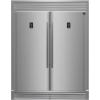 imageFORNO Premium 2Piece Kitchen Bundle  Galiano 48 Stainless Steel Dual Fuel Range 60 Convertible SidebySide Refrigerator with Decorative Trim  FBDL00502CAUS