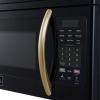 imageFORNO Scalo 30Inch OvertheRange Microwave 16 cuft  White Finish with Antique Brass Accents  300 CFM Ventilation Touch Control Panel LED Interior Lighting  FOTR300730BLK