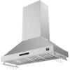 imageFORNO Venezia 48 900 CFM Wall Mount Ducted Range Hood with Touch Controls 3Speed Fan Delay ShutOff LED Lights DishwasherSafe Baffle Filters Adjustable Chimney Stainless Steel  FRHWM550348
