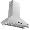 imageFORNO Venezia 48 900 CFM Wall Mount Ducted Range Hood with Touch Controls 3Speed Fan Delay ShutOff LED Lights DishwasherSafe Baffle Filters Adjustable Chimney Stainless Steel  FRHWM550348