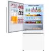 imageForno 31 Milano Espresso White Fridge with Bottom Freezer with Touch Control amp LED  172 cu ft Counter Depth Refrigerator  Swing Door Fridge with Adjustable Door Bins and Crisper Drawer