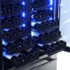 imageForno Campania 32 Wine Cooler Stainless Steel Dual Wine Zones 2 Beverage Drawers 177 cuft