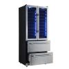 imageForno Campania 32 Wine Cooler Stainless Steel Dual Wine Zones 2 Beverage Drawers 177 cuft