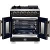 imageForno Capriasca 30Inch French Door Dual Fuel Range with Antique Brass Accents amp 5 Sealed DualRing Brass  432 cuft True Convection Oven with Rotisserie Kit amp LP Conversion Kit  Black