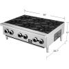 imageForno Commerciale 36 Gas Hotplate with 6 Open Burners  150000 BTU Stainless Steel Countertop Range with Cast Iron Grates  HeavyDuty Restaurant amp Kitchen Equipment
